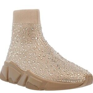 SOLD‼️‼️‼️Women's Natural Kaia Encrusted Sock Sneakers Size 8M